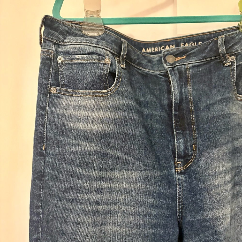 American Eagle Outfitters Highest Rise Flare Blue Jeans - Picture 3 of 8
